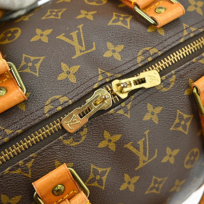 Louis Vuitton Keepall Monogram, Brown, Canvas, Travel Bag