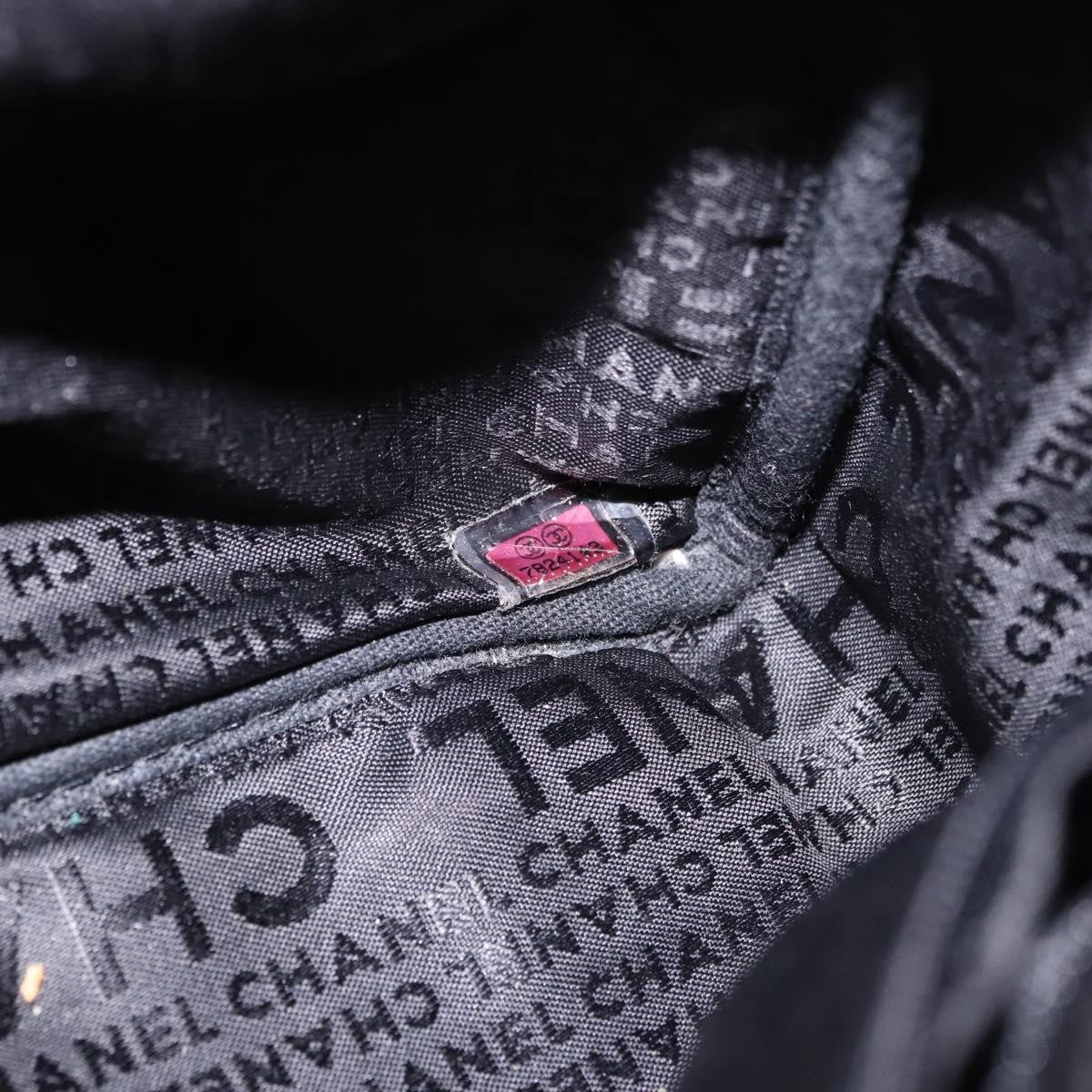 Chanel Square Stitch Boston Quilted Nylon, Black, Nylon, Handbag