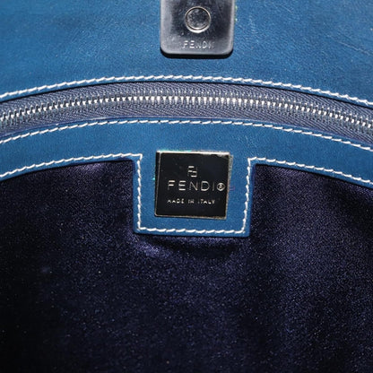 Fendi Vintage Shopping Zucchino Canvas, Navy, Canvas, Tote Bag