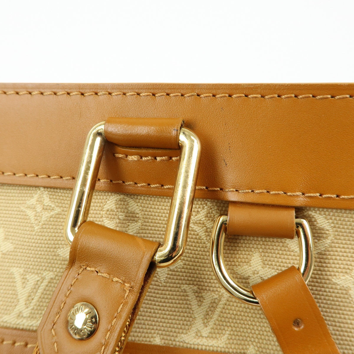 Louis Vuitton Lucille Mini Lin, Beige, Canvas, Handbag