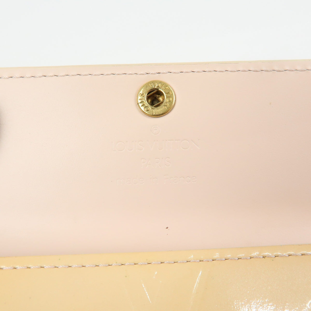 Louis Vuitton Ludlow Vernis, Beige, Patent Leather, Wallet