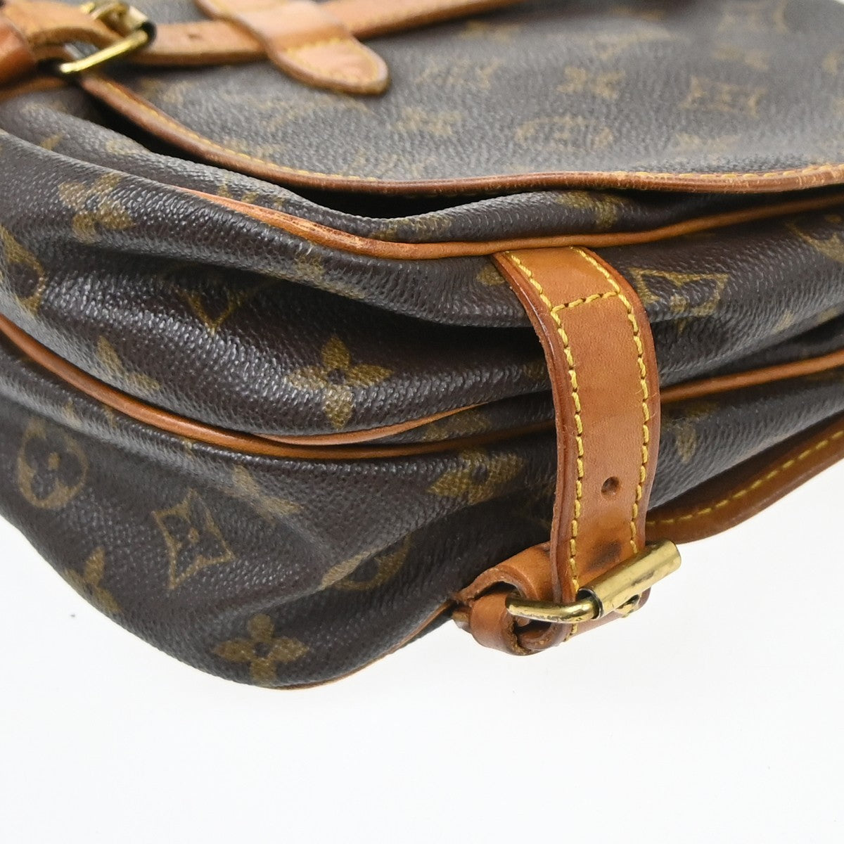 Louis Vuitton Saumur Monogram Canvas, Brown, Canvas, Shoulder Bag