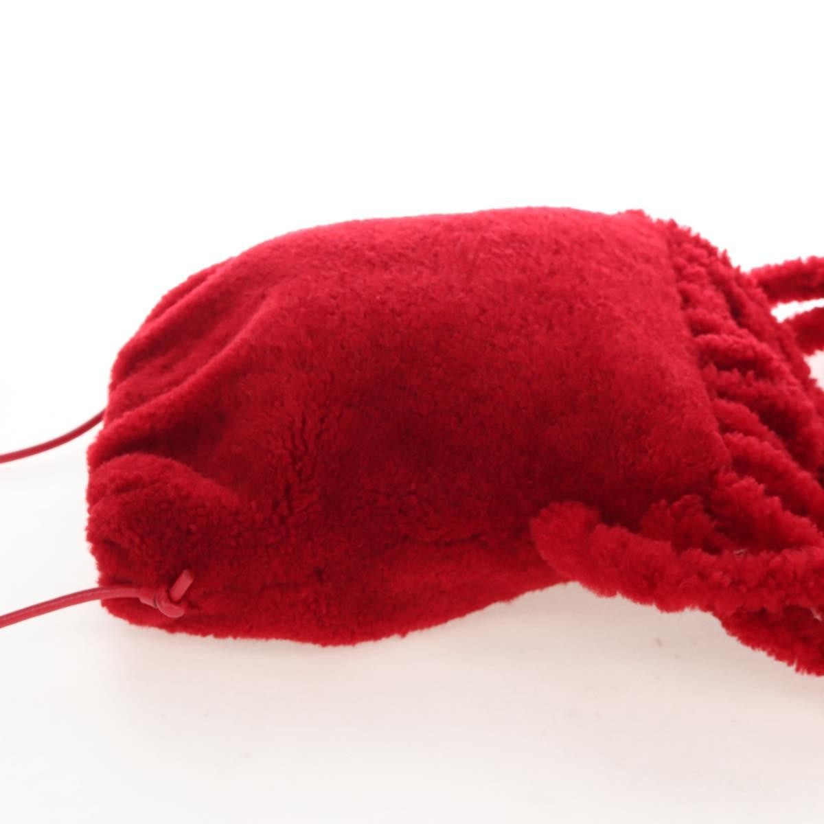 Bottega Veneta The Fringe Leather, Red, Textile, Clutch