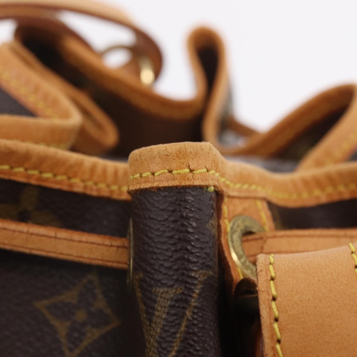 Louis Vuitton Petit Noe Monogram Canvas, Brown, Canvas, Handbag