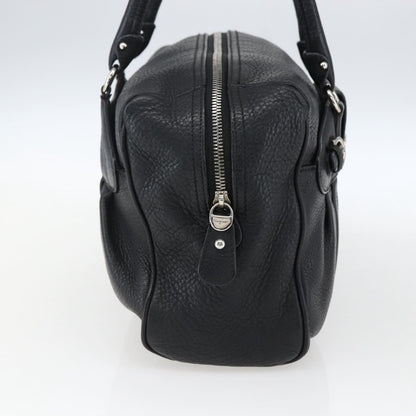 Salvatore Ferragamo Gancini Buckle Leather, Black, Leather, Shoulder Bag