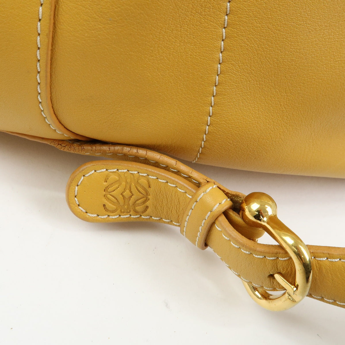 Loewe Anton Leather, Yellow, Leather, Backpack