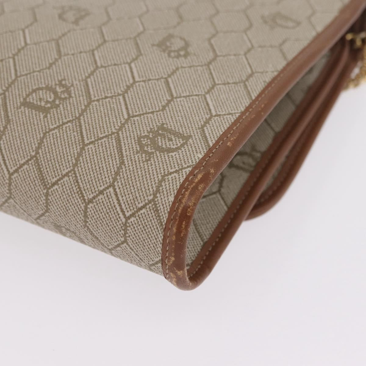 Christian Dior Vintage Honeycomb Canvas, Beige, Canvas, Shoulder Bag