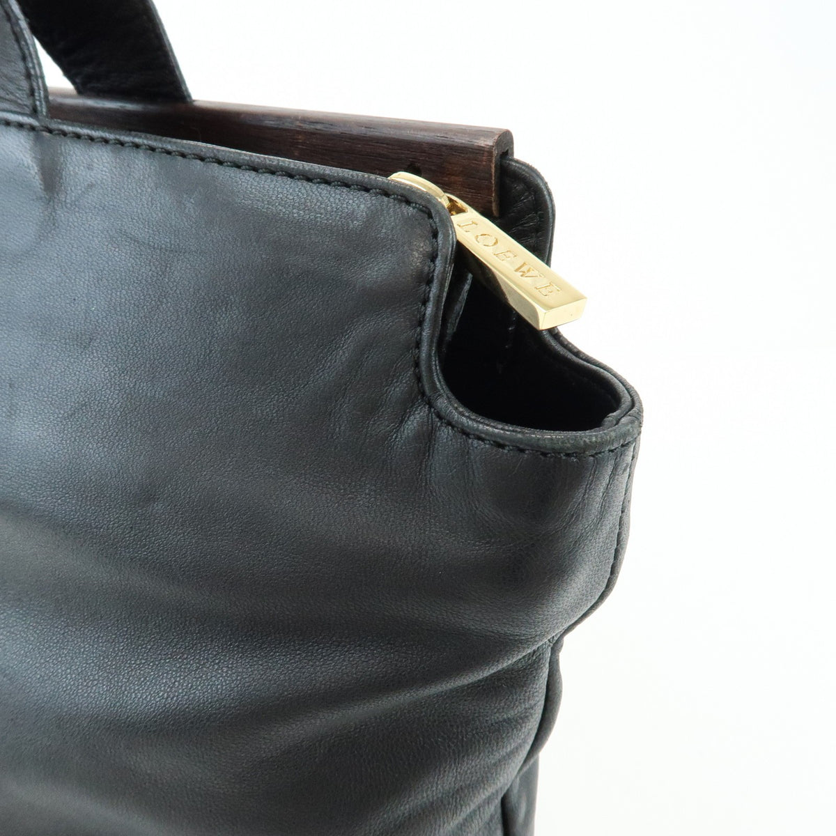 Loewe Tote Leather, Black, Leather, Tote Bag