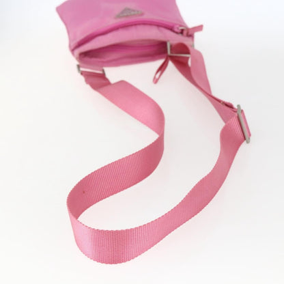 Prada Front Pocket Messenger Tessuto, Pink, Nylon, Shoulder Bag