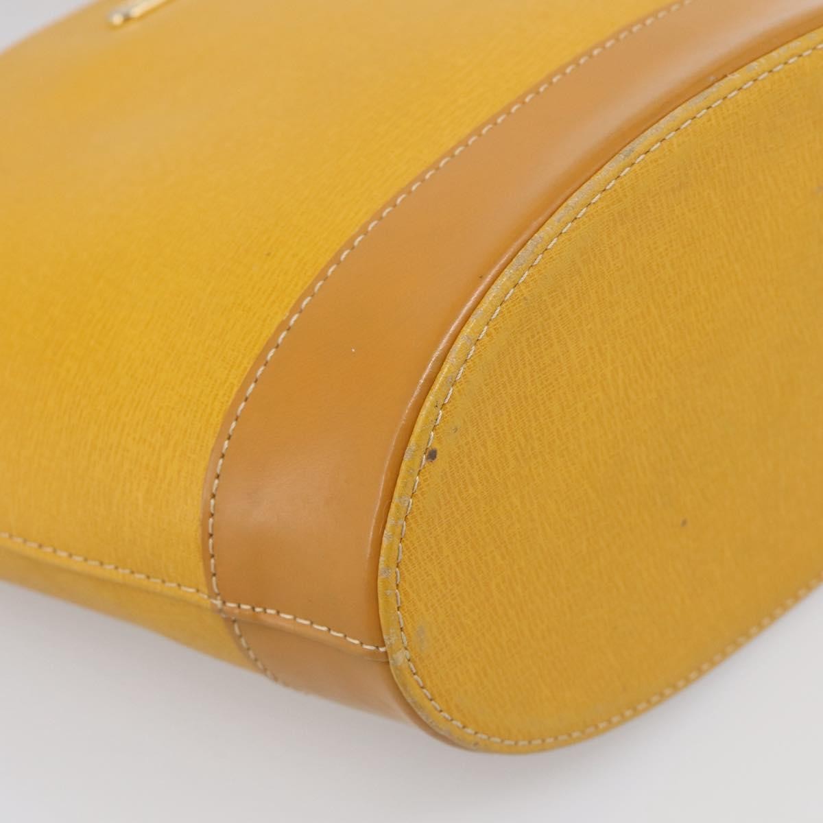 Burberry Handle Tote Leather, Yellow, Leather, Tote Bag