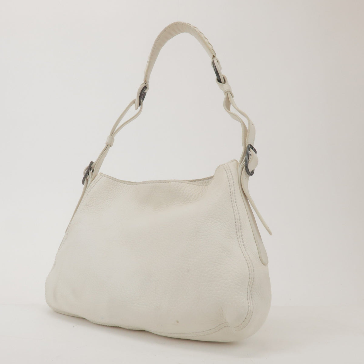 Bottega Veneta Shoulder Leather, White, Leather, Shoulder Bag