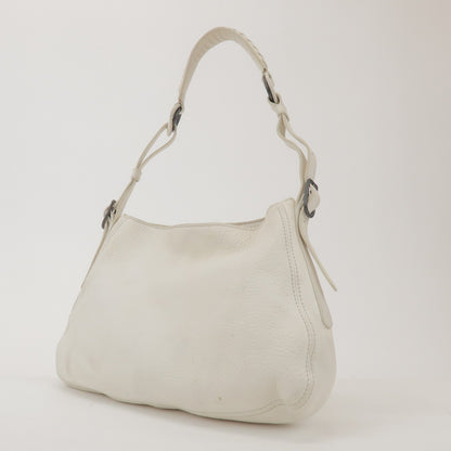 Bottega Veneta Shoulder Leather, White, Leather, Shoulder Bag