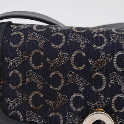 Celine C Sulky Horse carriage Canvas, Navy, Canvas, Handbag