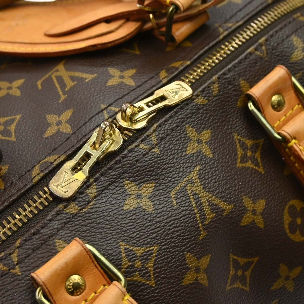 Louis Vuitton Keepall Bandoulière Monogram, Brown, Canvas, Travel Bag