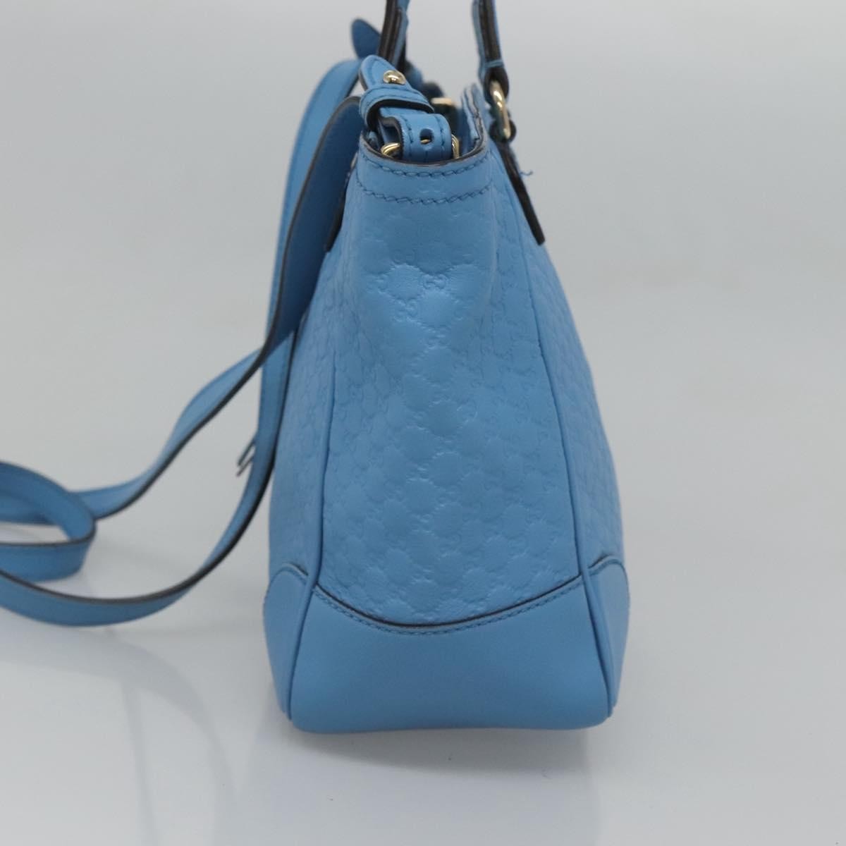 Gucci Bree Convertible Tote Microguccissima Leather, Blue, Leather, Tote Bag