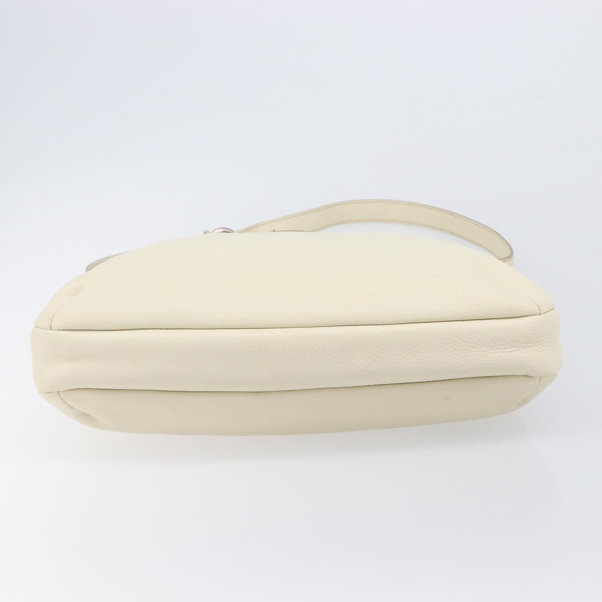 Salvatore Ferragamo Gancini Leather, Beige, Leather, Crossbody Bag