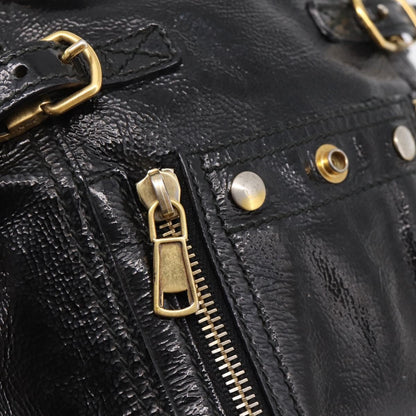 Saint Laurent Downtown Patent, Black, Patent Leather, Tote Bag