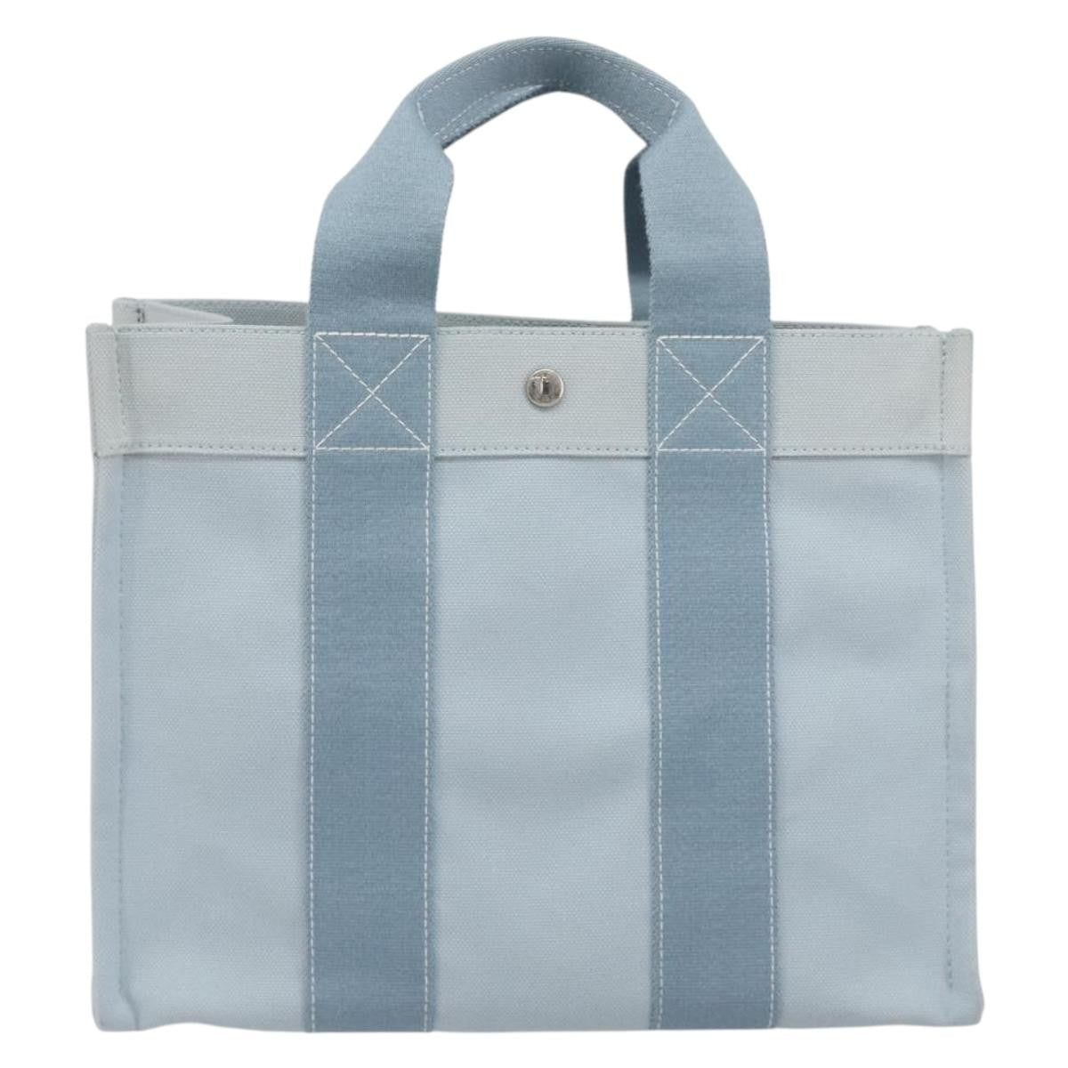Hermes Bora Bora Toile, Blue, Canvas, Tote Bag