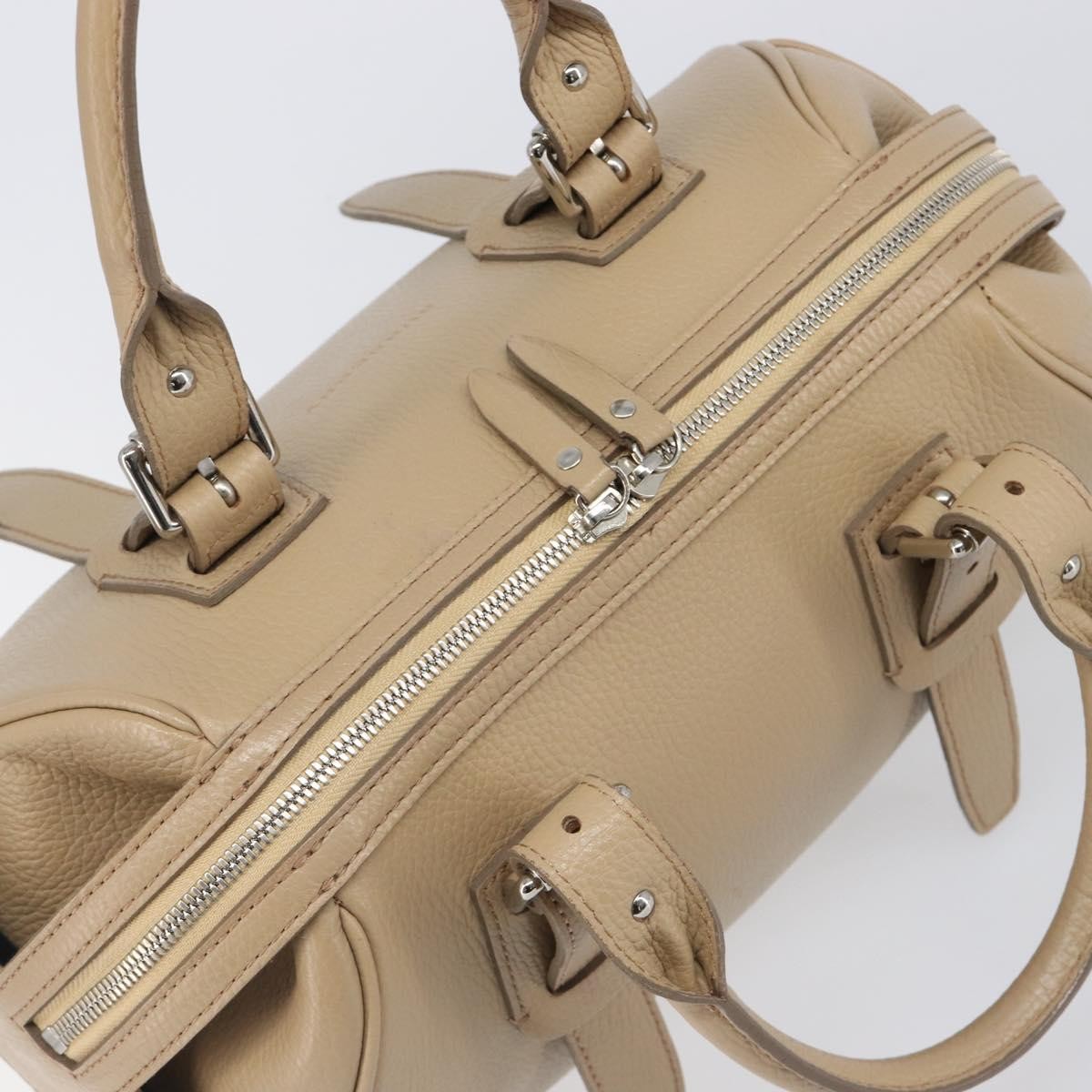 Burberry Belted Boston Leather, Beige, Leather, Handbag
