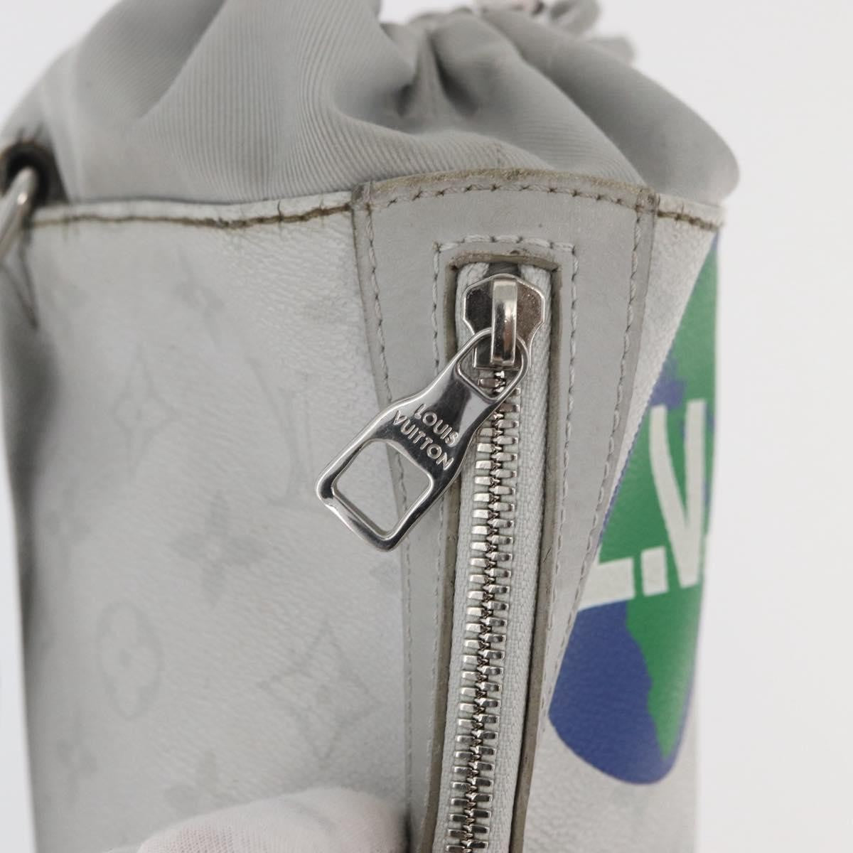 Louis Vuitton Chalk Sling Limited Edition Logo Story Monogram Canvas, Gray, Canvas, Handbag