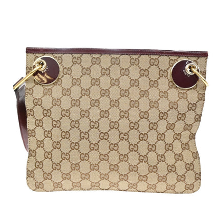 Gucci Crossbody Canvas, Beige, Canvas, Shoulder Bag