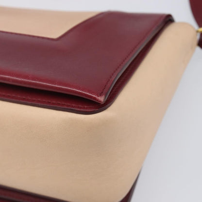 Celine Frame Leather, Beige, Leather, Shoulder Bag