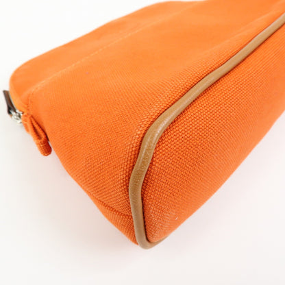 Hermes Bolide Travel Canvas, Orange, Canvas, Clutch