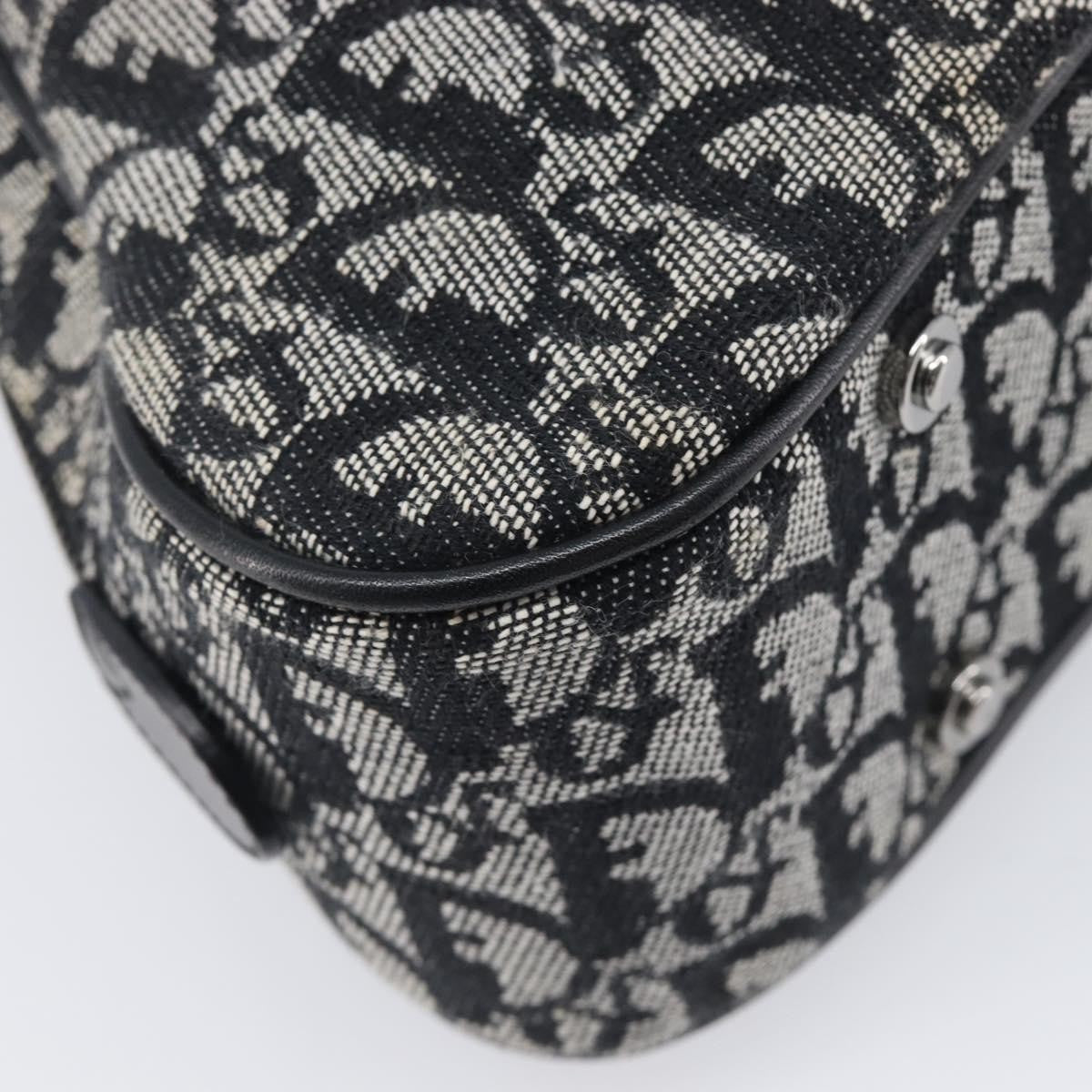 Christian Dior Trotter Double Saddle Canvas, Black, Canvas, Handbag