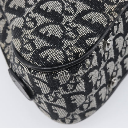Christian Dior Trotter Double Saddle Canvas, Black, Canvas, Handbag
