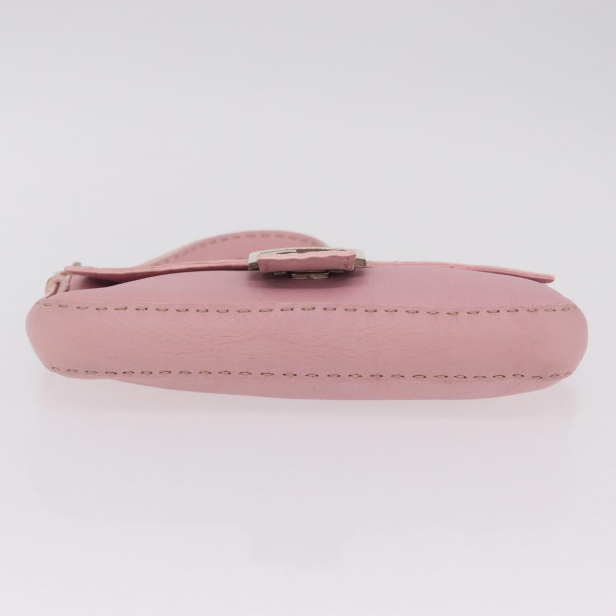Fendi Selleria Baguette Leather, Pink, Leather, Handbag