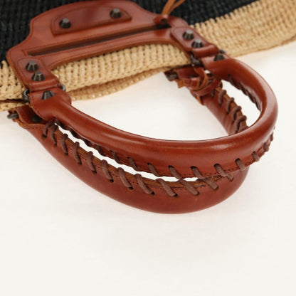 Balenciaga Vintage handbag Leather, "BEIGE,BLACK", LEATHER,WOOD, Handbag