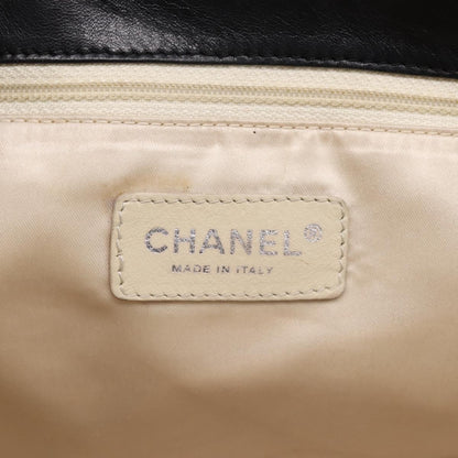 Chanel North South Mademoiselle Lock Quilted Leather, Black, Leather, Tote Bag