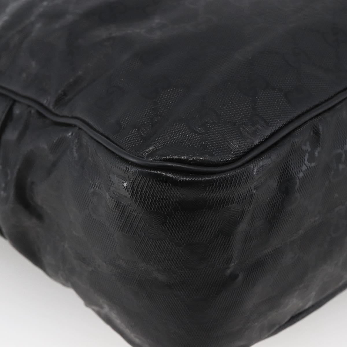 Gucci Zip Messenger GG Imprime, Black, Canvas, Shoulder Bag