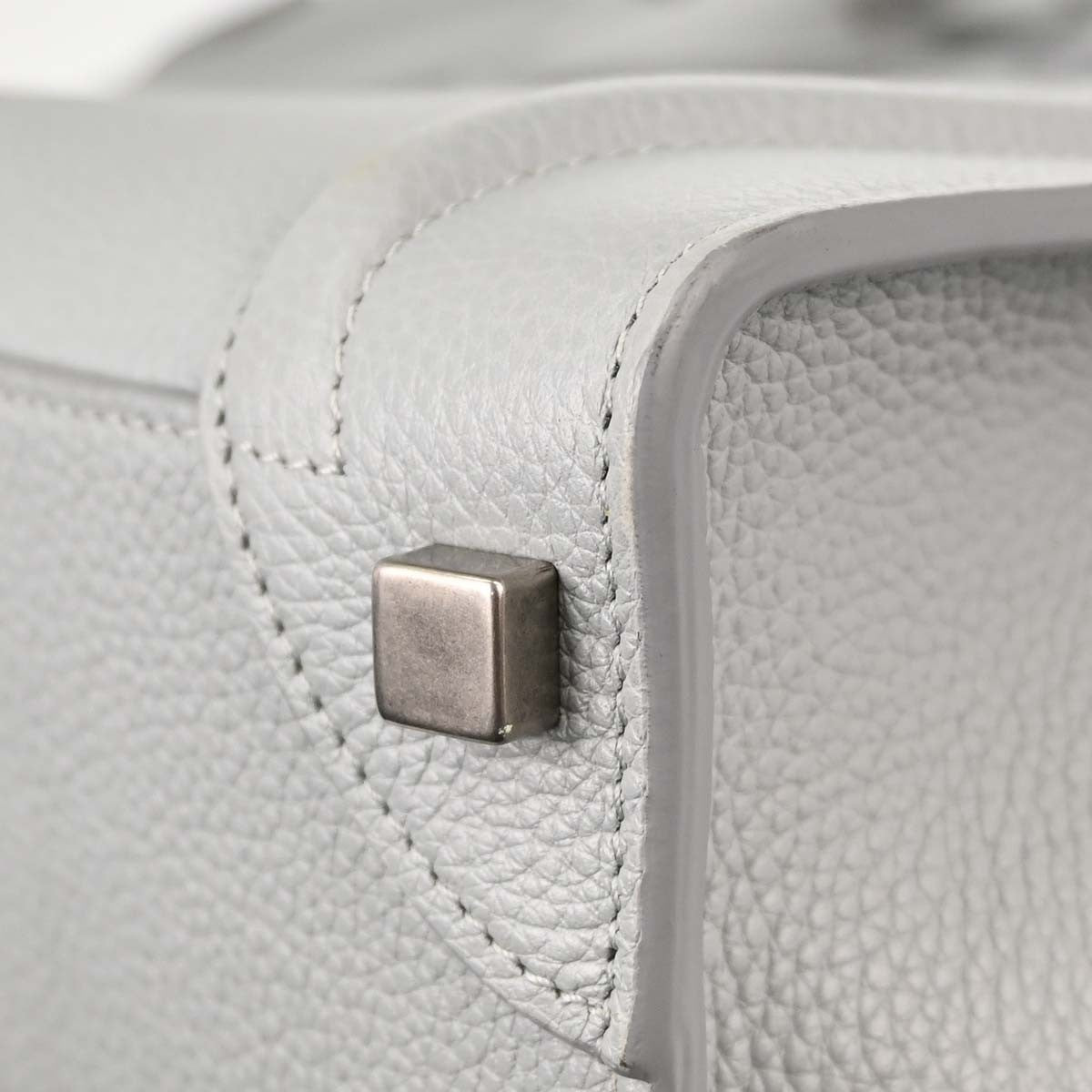 Celine Luggage Grainy Leather, Gray, Leather, Handbag