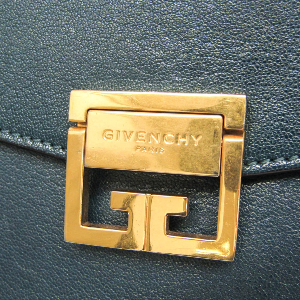 Givenchy GV3 Flap Leather with Suede, Blue, Leather, Handbag