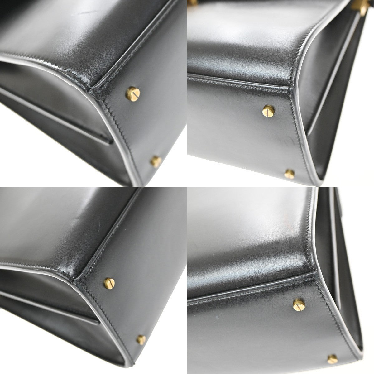 Saint Laurent Cassandra Leather, Black, Leather, Shoulder Bag
