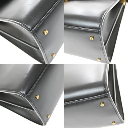 Saint Laurent Cassandra Leather, Black, Leather, Shoulder Bag