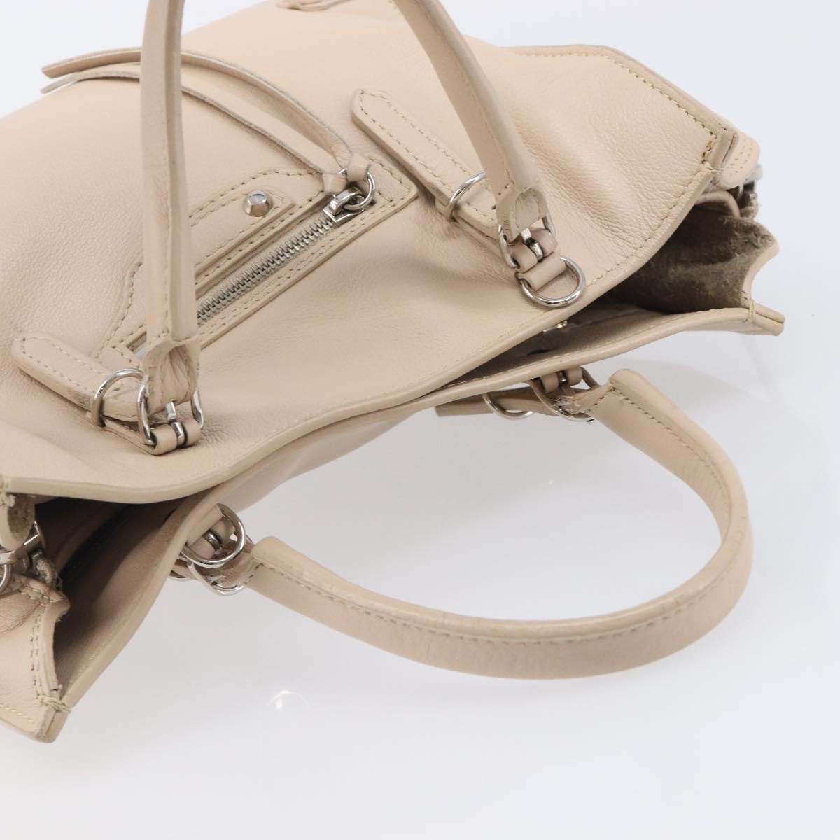 Balenciaga Papier A4 Zip Around Classic Studs Leather, Gray, Leather, Handbag