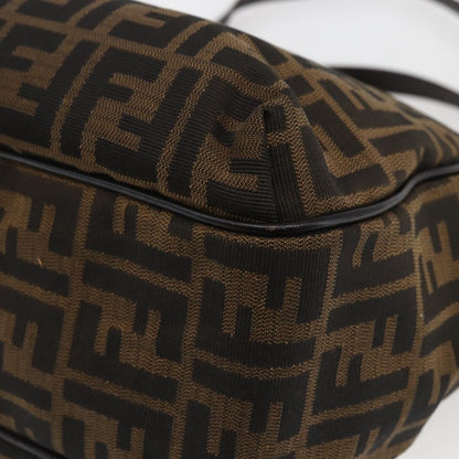 Fendi Chef Pleated Shopping Tote Zucca Canvas, Brown, Canvas, Tote Bag
