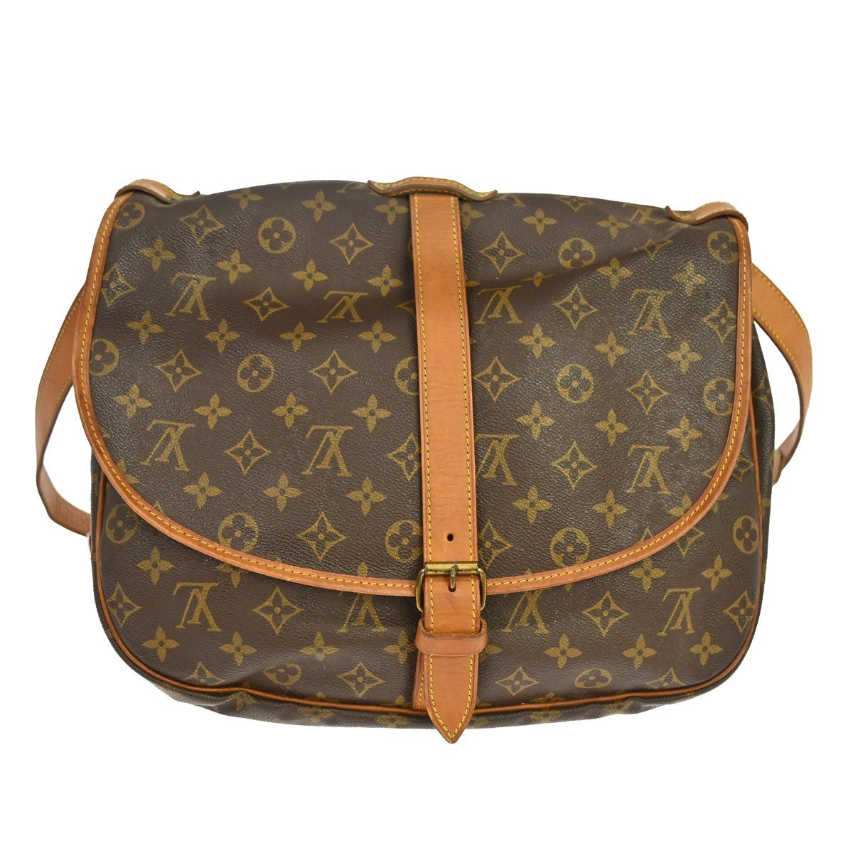 Louis Vuitton Saumur Monogram, Brown, Canvas, Shoulder Bag