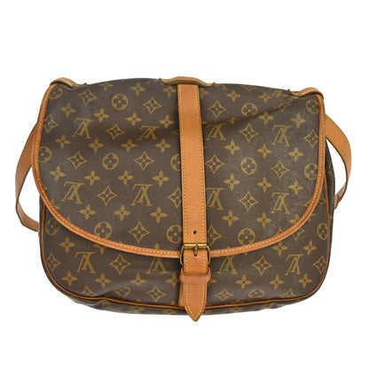 Louis Vuitton Saumur Monogram, Brown, Canvas, Shoulder Bag