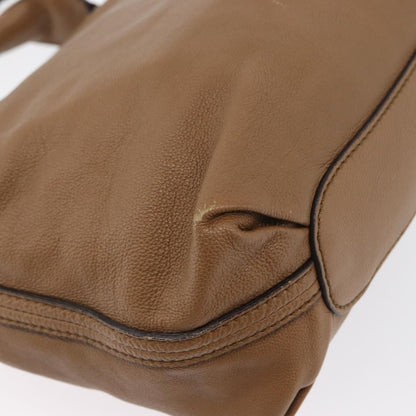 Chloe Elsie Convertible Satchel Leather, Brown, Leather, Handbag