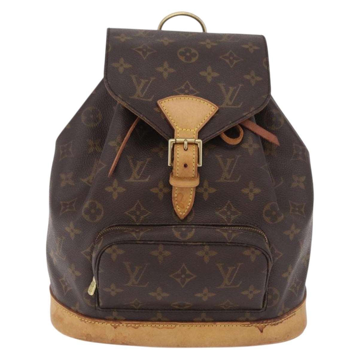 Louis Vuitton Vintage Montsouris Monogram Canvas, Brown, Canvas, Backpack