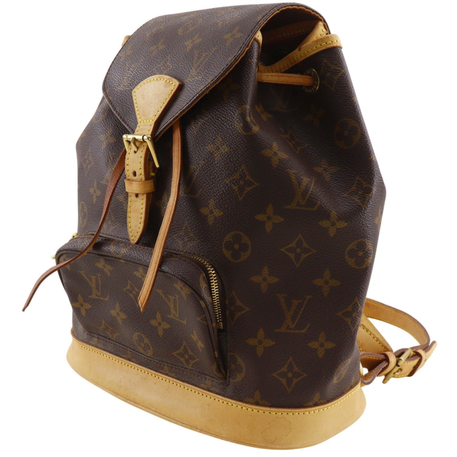 Louis Vuitton Montsouris Monogram, Brown, Canvas, Backpack