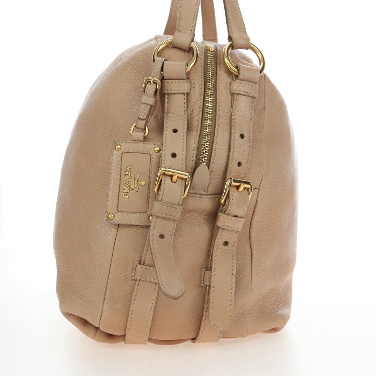Prada Tote Leather, Beige, Leather, Tote Bag