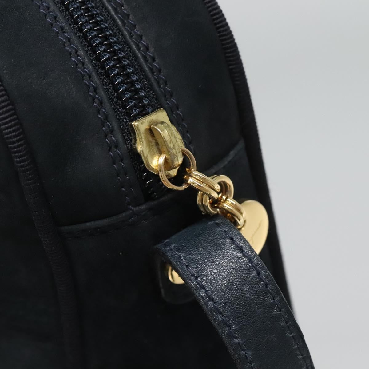 Salvatore Ferragamo Vara Bow camera Suede, Navy, Suede, Shoulder Bag