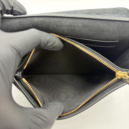 Christian Dior 30 Montaigne 2-in-1 Leather, Black, Calfskin, Clutch