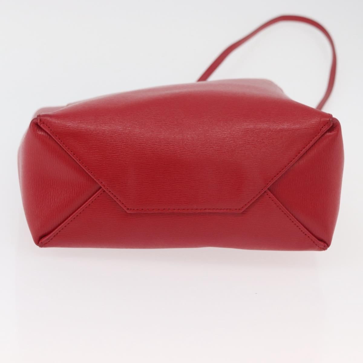 Celine Vertical Cabas Leather, Red, Leather, Tote Bag