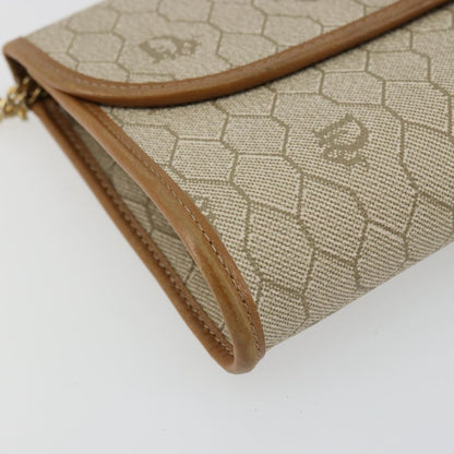 Christian Dior Vintage honeycomb clutch Canvas, Beige, Canvas, Clutch