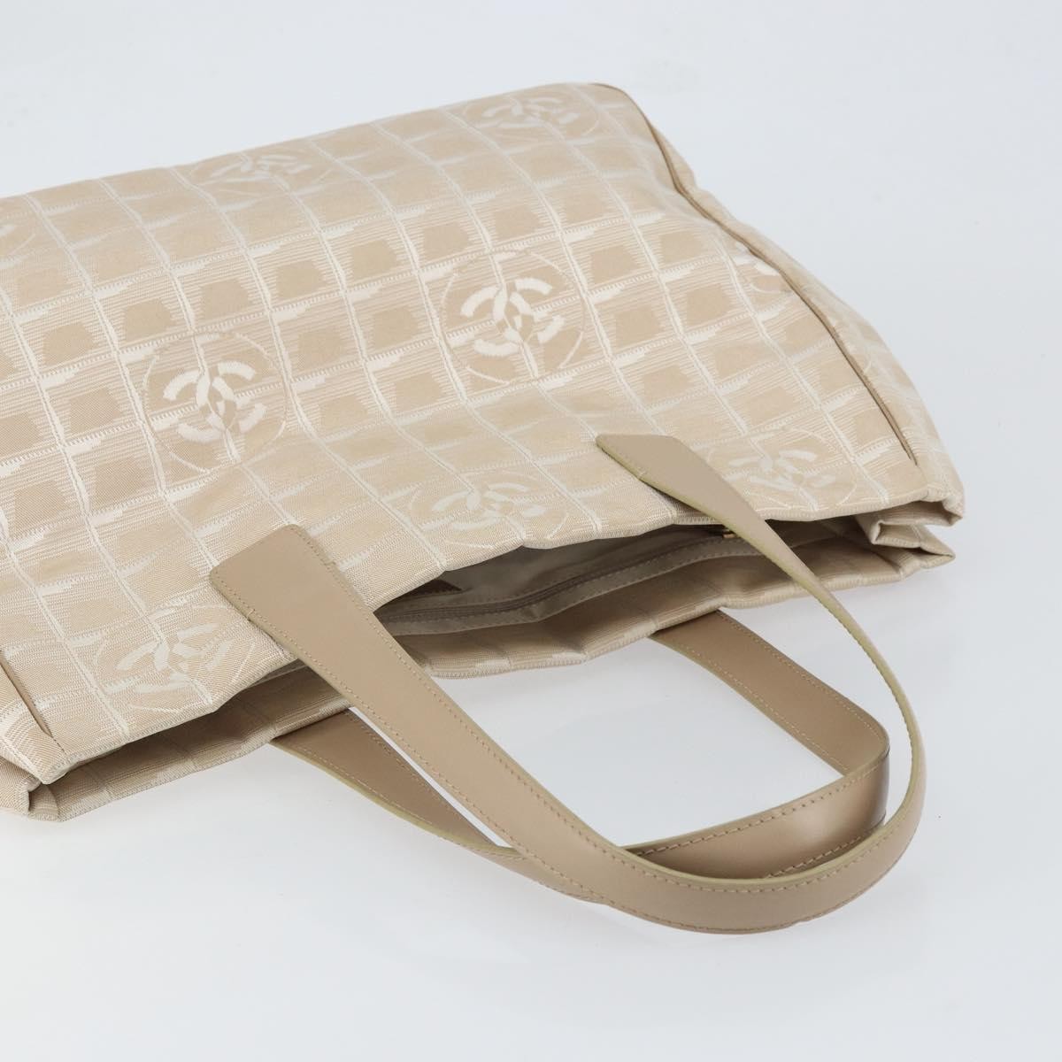 Chanel Travel Line Nylon, Beige, Nylon, Tote Bag
